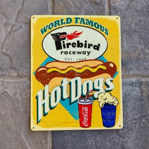 World Famous Hot Dog Metal Sign